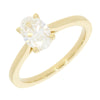 18ct Gold 1.00ct Oval Brilliant Cut Lab Grown Diamond Solitaire Ring | H&H