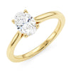 18ct Gold 1.00ct Oval Brilliant Cut Lab Grown Diamond Solitaire Ring E VVS 1