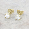 9ct Yellow Gold 0.76cts Lab Grown Brilliant Cut Diamond Stud Earrings