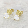 9ct Yellow Gold 1.00cts Lab Grown Brilliant Cut Diamond Stud Earrings