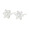 9ct White Gold 0.50cts Lab Created Diamond Cluster Earrings | H&H
