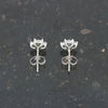 9ct White Gold 0.50cts Lab Created Diamond Cluster Earrings | H&H