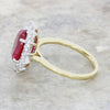 9ct Gold Lab Grown Ruby and Diamond Cluster Ring