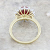 9ct Gold Lab Grown Ruby and Diamond Cluster Ring