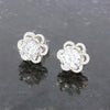 Platinum Flower Shape 2.19cts Lab Grown Diamond Stud Earrings