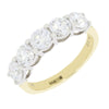 9ct Yellow Gold 2.01cts Lab Grown Diamond 5 Stone Half Eternity Ring | H&H