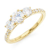 9ct Yellow Gold 1.53cts Lab Grown Diamond Trilogy 3 Stone Ring