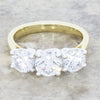 9ct Gold 2.73ct Lab Grown Diamond Three Stone Ring F VS