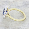 9ct Gold Lab Grown Sapphire and Diamond Cluster Ring