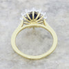 9ct Gold Lab Grown Sapphire and Diamond Cluster Ring