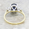 18ct Gold Lab Grown Sapphire and Diamond Three stone Ring