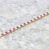 9ct Yellow Gold 2.59cts Lab Grown Ruby and Diamond Tennis Bracelet