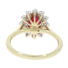 9ct Gold Lab Grown 1.62ct Ruby and Diamond Cluster Ring | H&H Jewellers