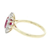 9ct Gold Lab Grown 1.62ct Ruby and Diamond Cluster Ring | H&H Jewellers