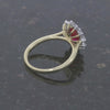9ct Gold Lab Grown 1.62ct Ruby and Diamond Cluster Ring | H&H Jewellers