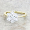 9ct Gold 1.02ct Lab Grown Diamond Flower Cluster Ring F VS