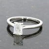 Platinum 1.00ct Emerald Cut Lab Grown Diamond Solitaire Ring F/G VS