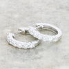 9ct White Gold 0.74cts Lab Grown Diamond Hoop Earrings