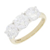 9ct Gold 3.00ct Lab Grown Diamond Three Stone Ring D-E VS1