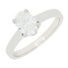 Platinum 1.02ct Oval Cut Lab Grown Diamond Solitaire Ring D VVS2