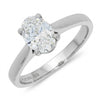 Platinum 1.02ct Oval Cut Lab Grown Diamond Solitaire Ring D VVS2
