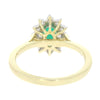 9ct Gold Lab Grown 0.71ct Emerald and 0.36ct Diamond Cluster Ring | H&H