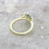 9ct Gold Lab Grown 0.71ct Emerald and 0.36ct Diamond Cluster Ring | H&H