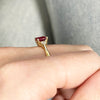 9ct Gold Lab Grown Ruby and 0.17cts Brilliant Cut Diamond Three Stone Ring LGD133