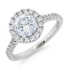 Platinum 1.73cts Lab Grown Diamond Halo Ring