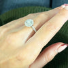 Platinum 1.73cts Lab Grown Diamond Halo Ring