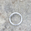 9ct White Gold 0.96cts Lab Grown Diamond Circle Pendant and Chain | H&H