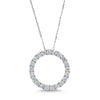 9ct White Gold 0.96cts Lab Grown Diamond Circle Pendant and Chain LGD139