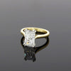 18ct Gold 3.02ct Radiant Cut Lab Grown Diamond Solitaire Ring D VS2