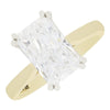 18ct Gold 3.02ct Radiant Cut Lab Grown Diamond Solitaire Ring D VS1