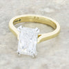 18ct Gold 3.02ct Radiant Cut Lab Grown Diamond Solitaire Ring D VS1