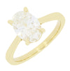 18ct Gold 2.05ct Oval Cut Lab Grown Diamond Solitaire Ring F VS2