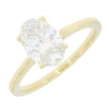 9ct Gold 1.52ct Oval Cut Lab Grown Diamond Solitaire Ring Certificated | H&H
