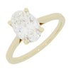 9ct Gold 1.91ct Oval Cut Lab Grown Diamond Solitaire Ring E SI 1