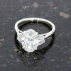 Platinum 3.58ct Lab Grown Diamond Three Stone Ring Certificated F VS1 LGD156