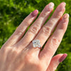Platinum 3.58ct Lab Grown Diamond Three Stone Ring Certificated F VS1 LGD156