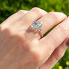 Platinum 3.58ct Lab Grown Diamond Three Stone Ring Certificated F VS1 LGD156