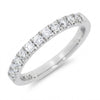 9ct White Gold 0.40cts Lab Grown Diamond Brilliant Cut Half Eternity Ring