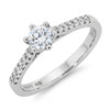 Platinum 0.56ct Brilliant Cut Lab Grown Diamond Solitaire Ring