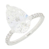 Platinum 4.51ct Lab Grown Diamond Pear Shape Solitaire Ring Certificated E VS1 LGD187