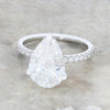 Platinum 4.51ct Lab Grown Diamond Pear Shape Solitaire Ring Certificated E VS1 LGD187