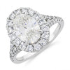 Platinum 2.93cts Lab Grown Diamond Cluster Ring Certificated E VS2 LGD179