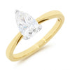 9ct Gold 1.03ct Pear Cut Lab Grown Diamond Solitaire Ring Certificated D VS2 LGD181