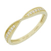 9ct Gold 0.12ct Lab Grown Diamond Ribbon Twist Half Eternity Ring LGD182