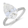 Platinum 4.51ct Lab Grown Diamond Pear Shape Solitaire Ring Certificated E VS1 LGD187