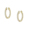 9ct Yellow Gold 0.77cts Lab Grown Diamond Hoop Earrings LGD190